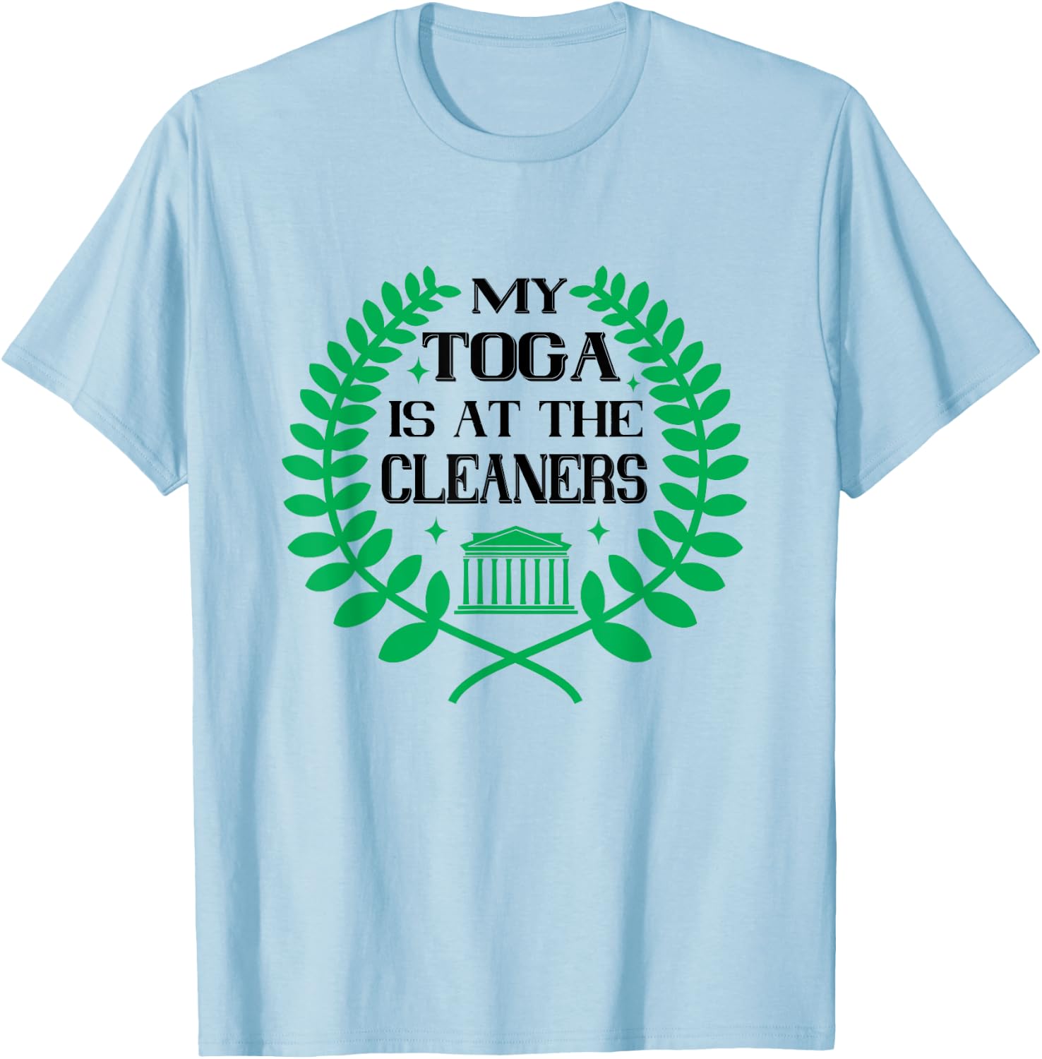 Funny Toga Party Greek Celebration College Frat Theme Toga Party - Blue, Small - Men's Classic Fit Short Sleeve - Party, Roman Festival, Greek Culture - Unique Graphic Design T-Shirt - T-Shirt | Light Blue