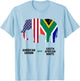 South Africa American Flag Elephant Ideas For Kids African T-Shirt - T-Shirt | Light Blue
