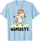Funny yoga animal designs - Namaste - Cute Goat Doing Yoga - White - Small - -Adults - Short Sleeve - Yoga - Women Yogis T-Shirt - T-Shirt | Light Blue