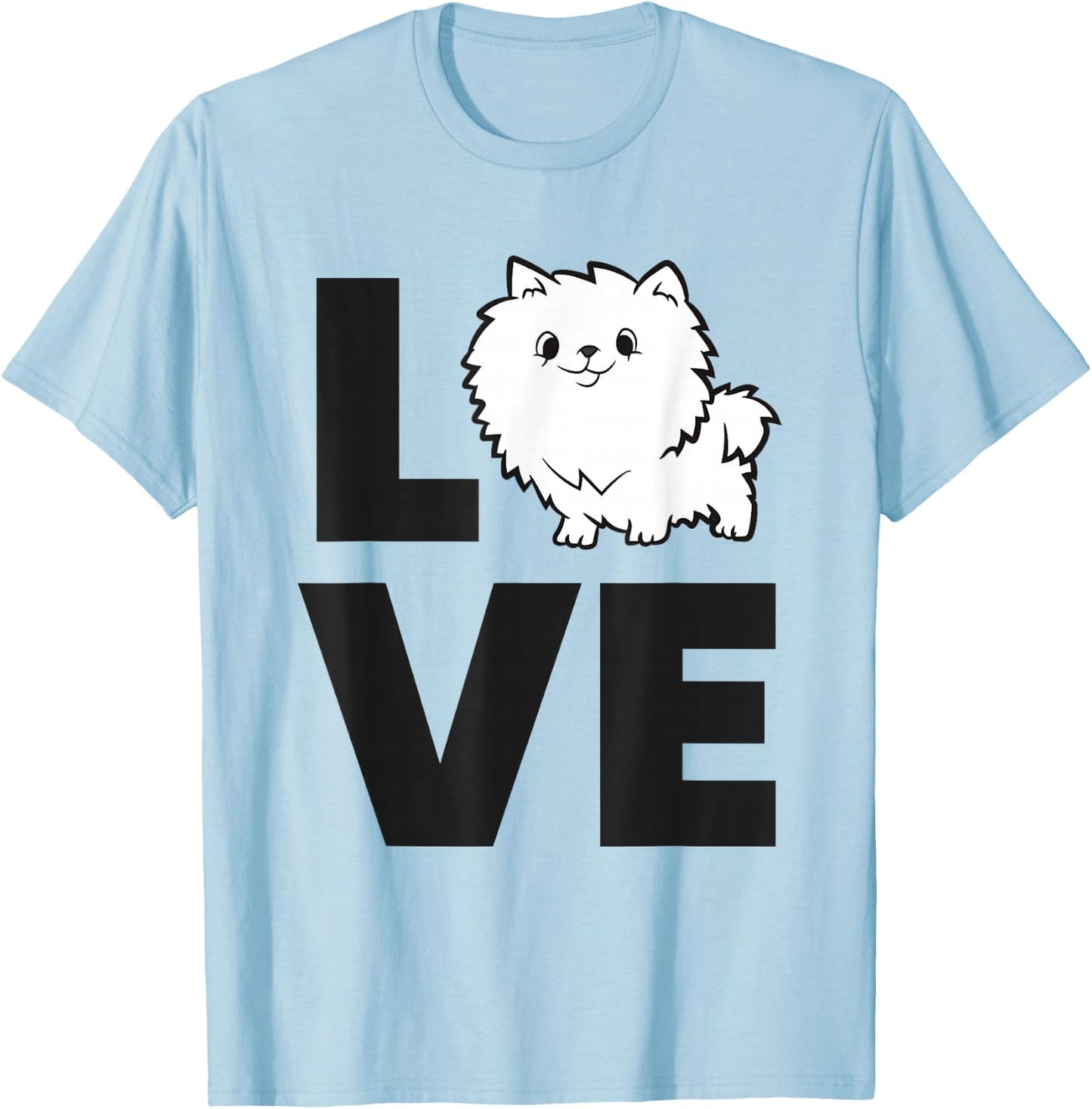 Pomeranian Lover Pet Pomeranian Dog I Love Pomeranians T-Shirt - T-Shirt | Light Blue