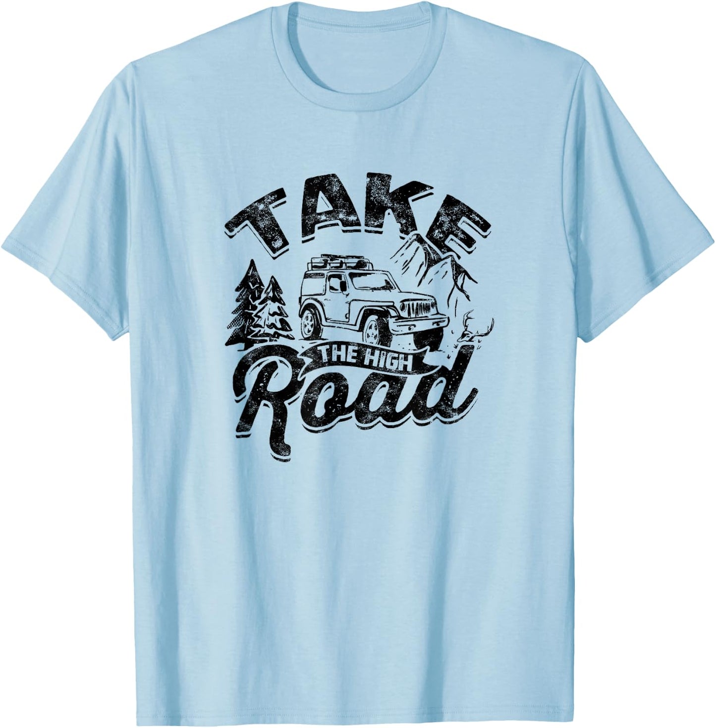 Take the High Road - Mountaineering T-Shirt - T-Shirt | Light Blue