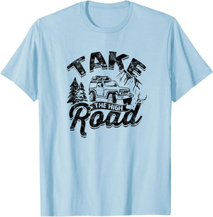 Take the High Road - Mountaineering T-Shirt - T-Shirt | Light Blue