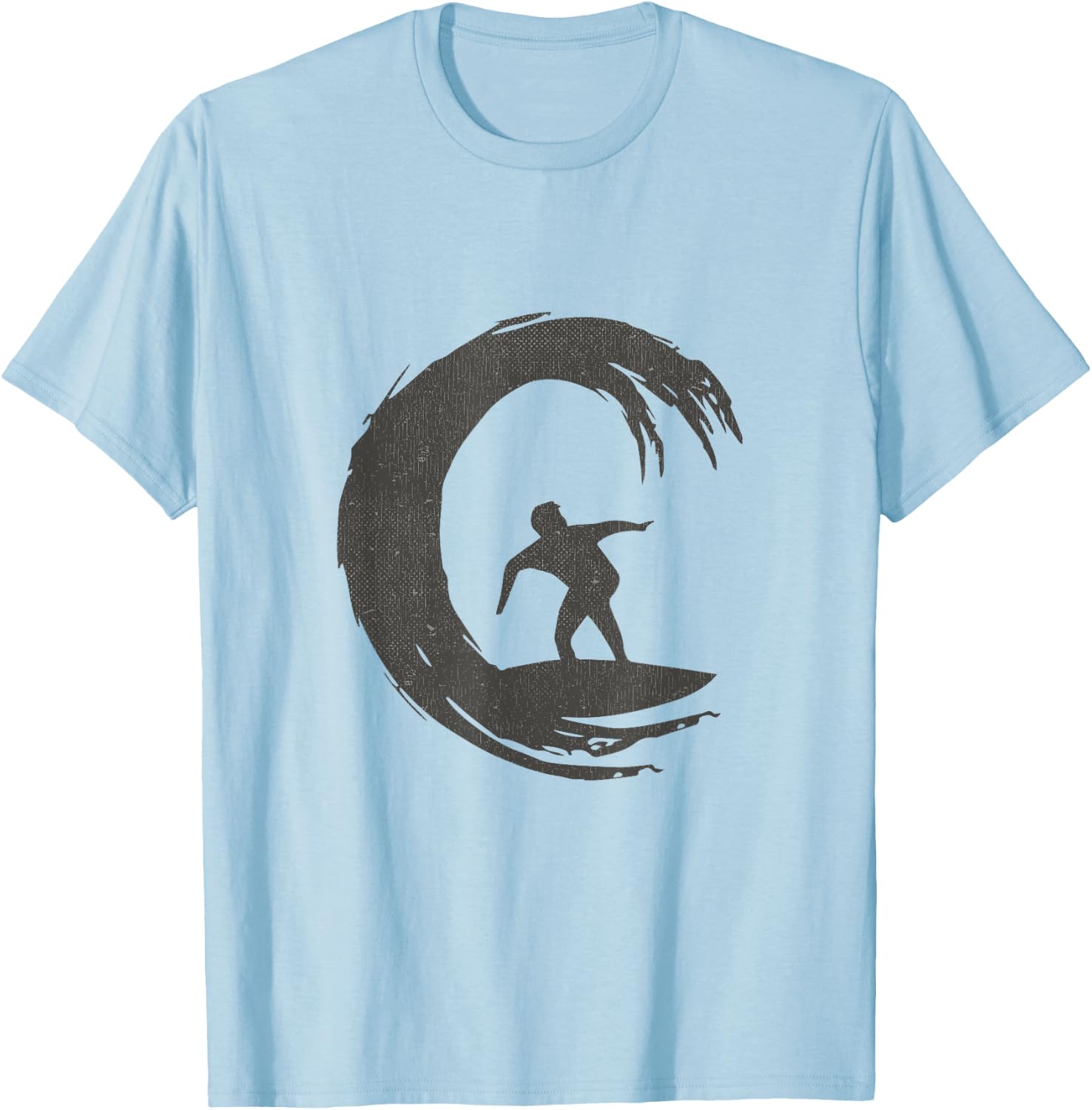 Wave Surfing Shirts Surf Logo T-Shirt - T-Shirt | Light Blue