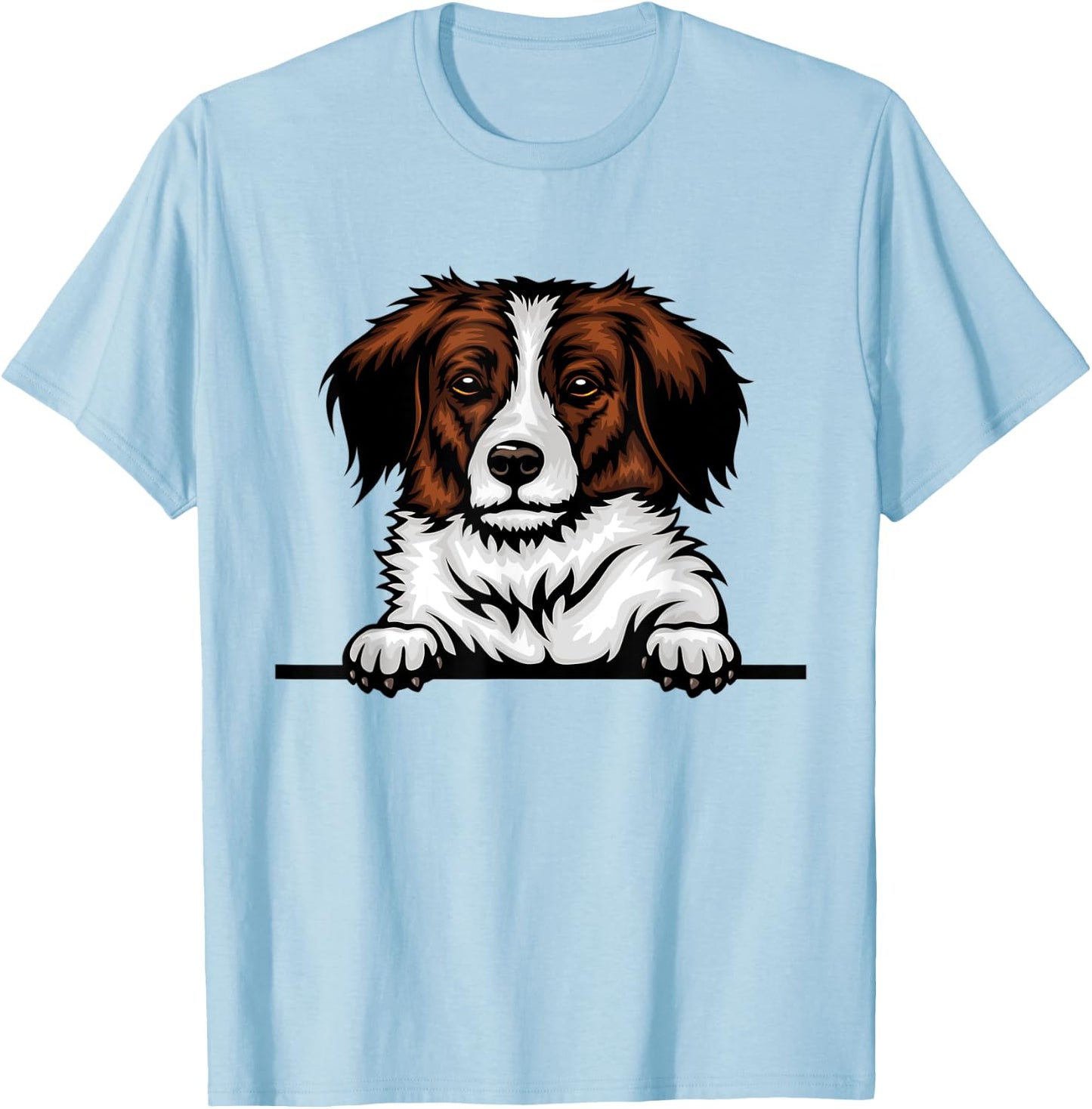 Kooikerhondje Dog Breed Popping Up Fun Kooikerhondje Owner Men Women Kids T-Shirt - T-Shirt | Light Blue