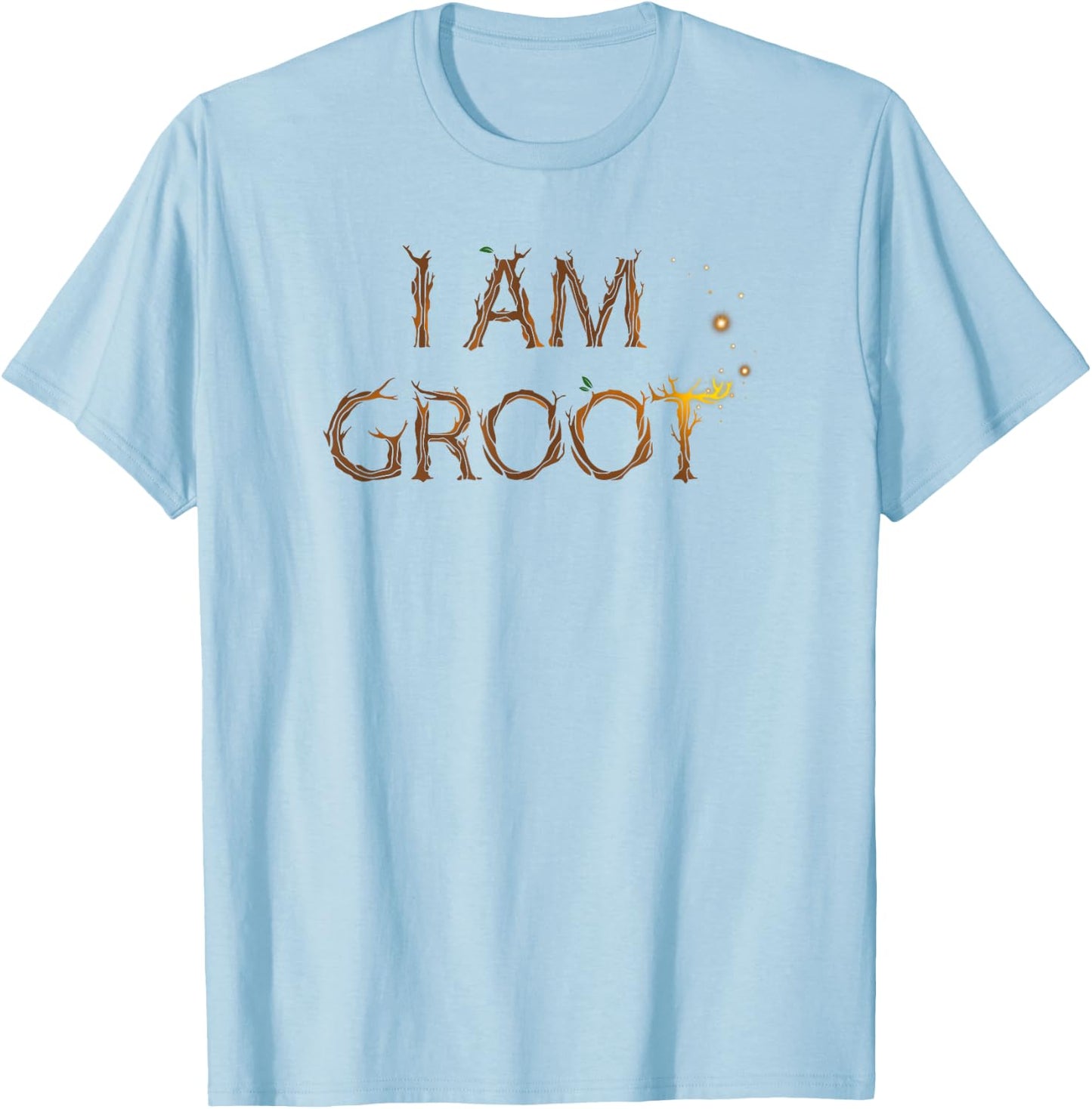 Marvel Guardians of the Galaxy I Am Groot Branches Logo T-Shirt - T-Shirt | Light Blue