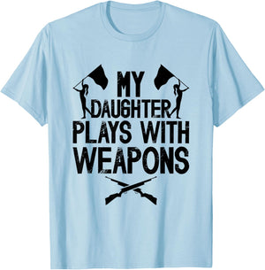 Funny Color Guard Dad Of A Color Guard Member Dad Guard Dad T-Shirt - T-Shirt | Light Blue