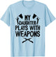 Funny Color Guard Dad Of A Color Guard Member Dad Guard Dad T-Shirt - T-Shirt | Light Blue