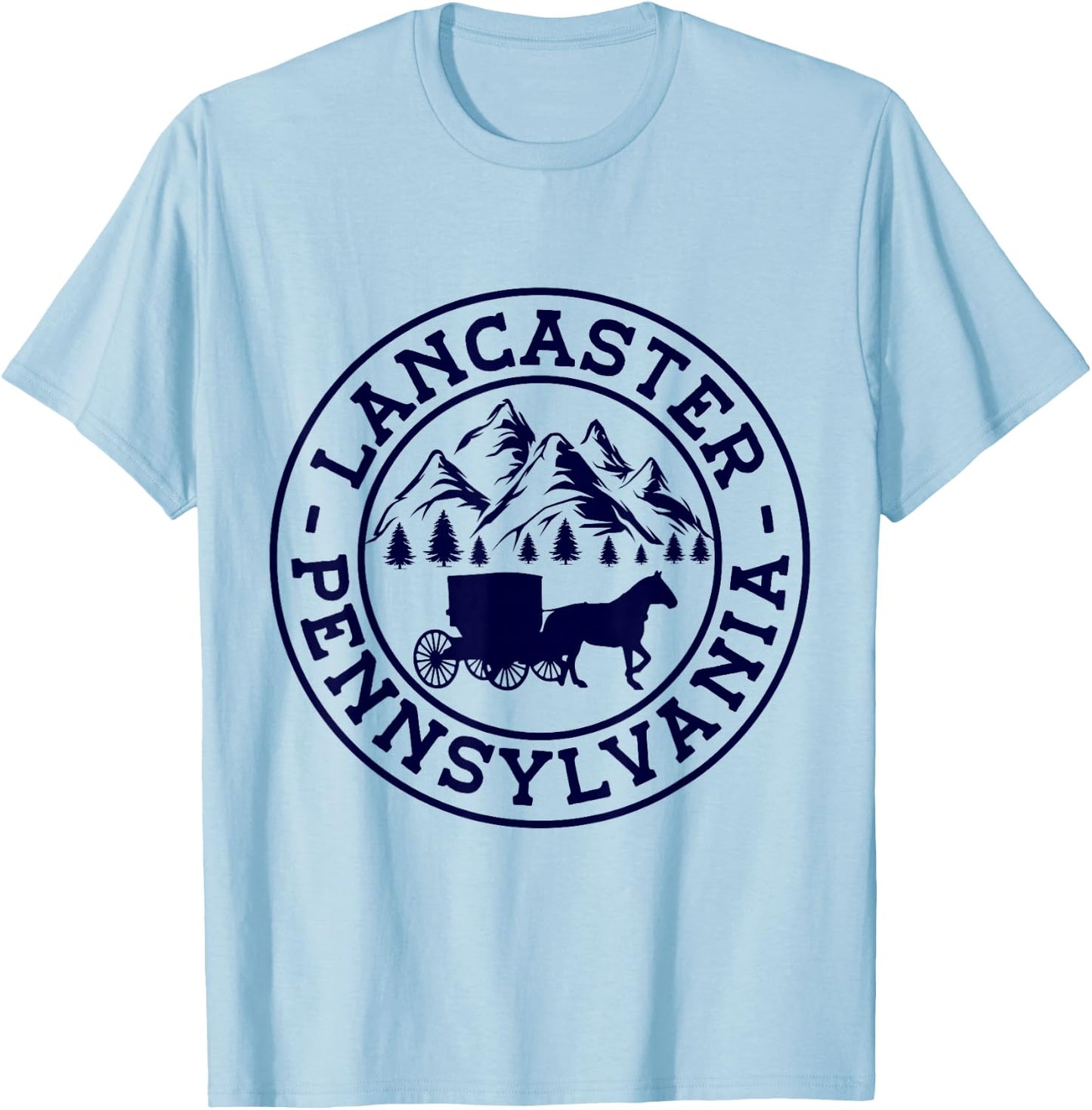 Lancaster Pennsylvania PA Vintage 70s 80s T-Shirt - T-Shirt | Light Blue