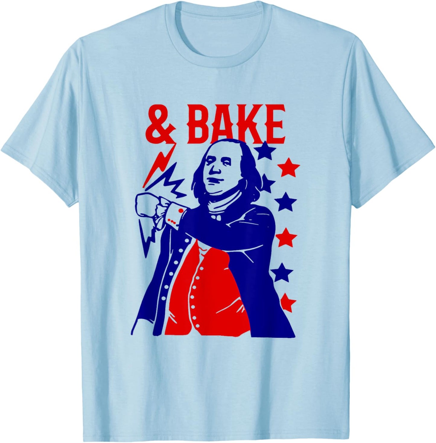 Funny Shake and Bake 4th of July Couple Matching Men T-Shirt - T-Shirt | Light Blue