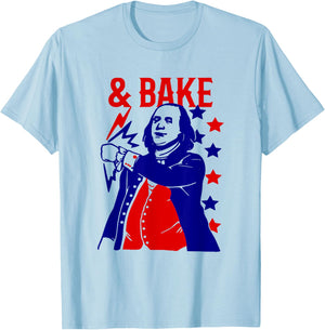 Funny Shake and Bake 4th of July Couple Matching Men T-Shirt - T-Shirt | Light Blue