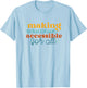Making Education Accessible Boho Special Education Teacher T-Shirt - T-Shirt | Light Blue