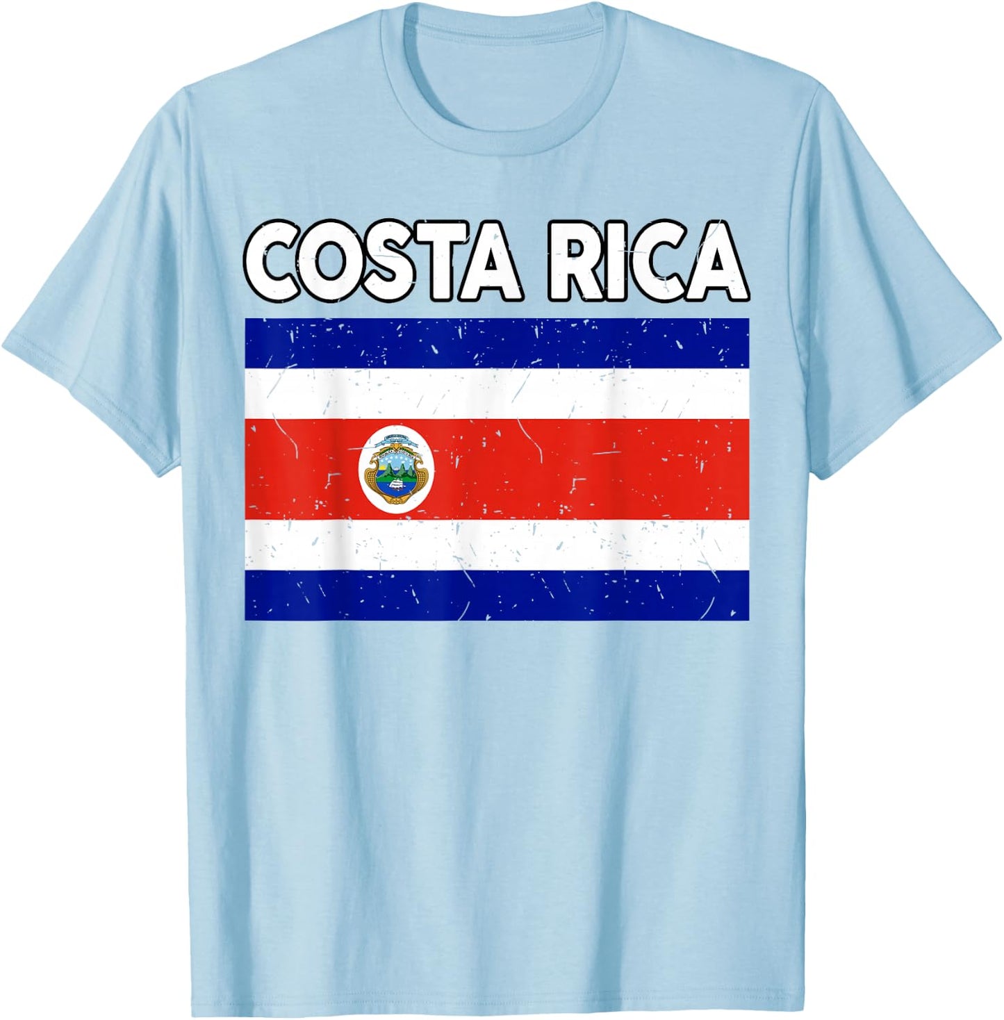 Costa Rican Flag Rica Hispanic Heritage Month Kids Men Women T-Shirt - T-Shirt | Light Blue