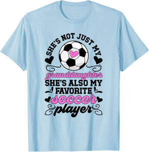 She's My Favorite Soccer Player Grandma Soccer Grandma T-Shirt - T-Shirt | Light Blue