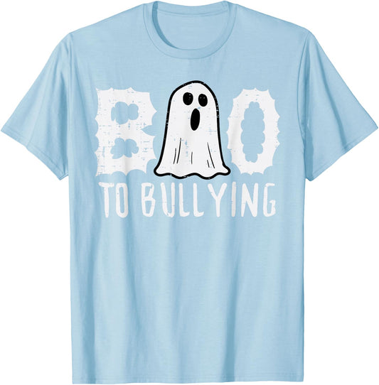 Boo To Bullying Ghost Cute Unity Day Orange Halloween Kids T-Shirt - T-Shirt | Light Blue