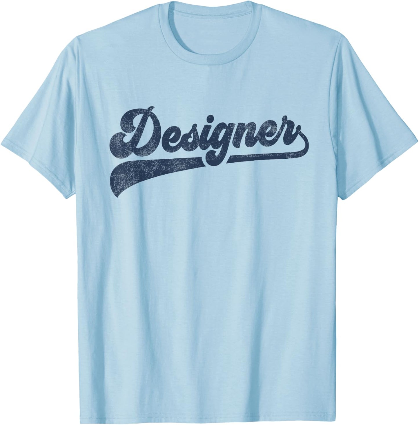 Designer Cute Vintage Graphic T-Shirt - T-Shirt | Light Blue