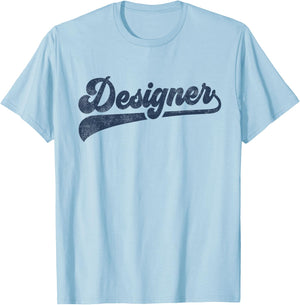 Designer Cute Vintage Graphic T-Shirt - T-Shirt | Light Blue
