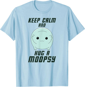 Keep Calm and Hug a Moopsy (Dark Text) T-Shirt - T-Shirt | Light Blue