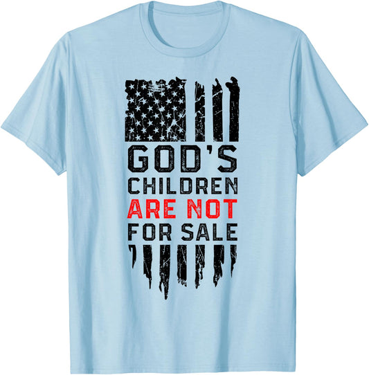 God's children are not for sale US american flag T-Shirt - T-Shirt | Light Blue