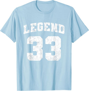 Legend 33, Grunge Sport T-Shirt - T-Shirt | Light Blue