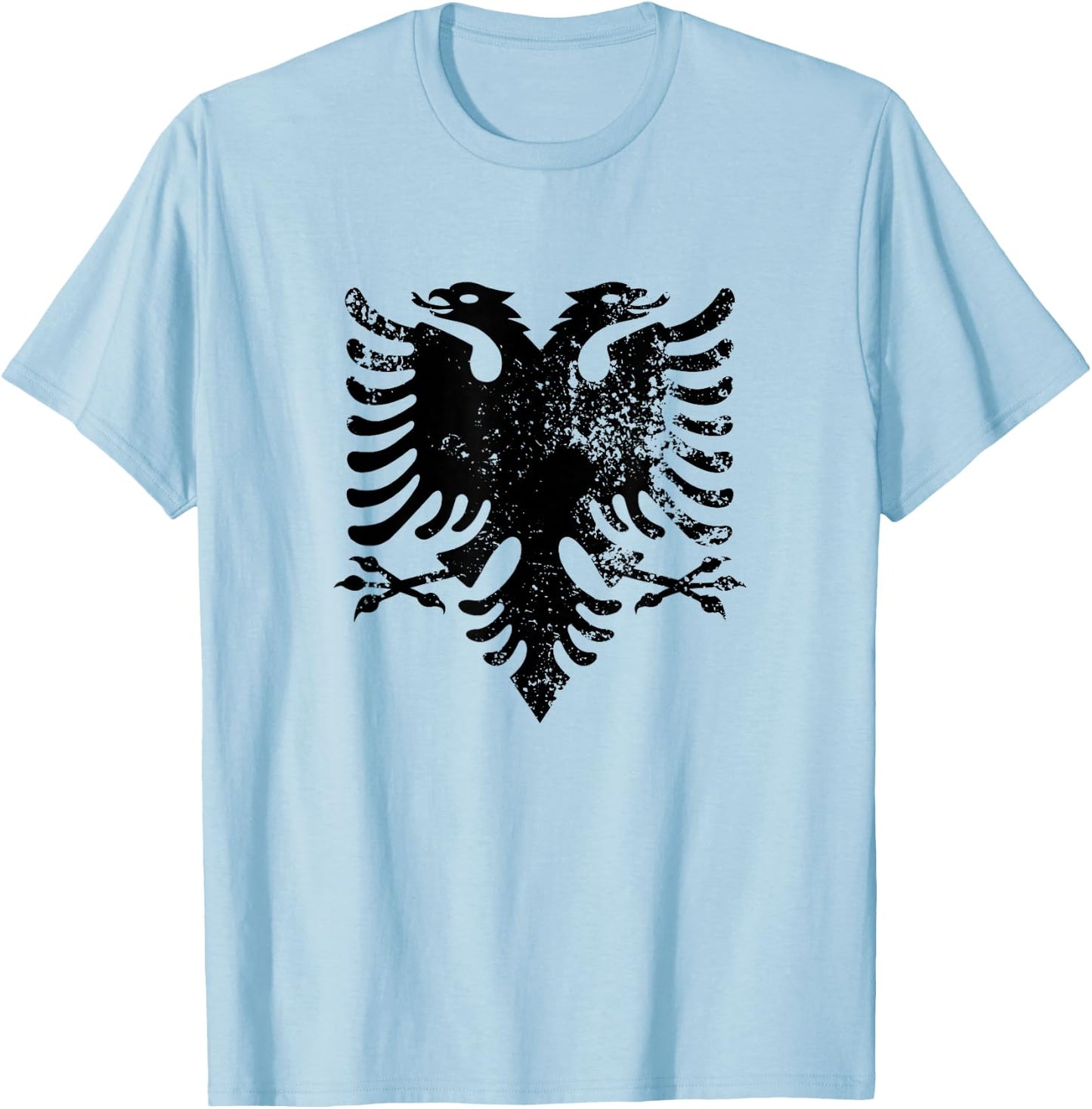 Albania Flag Patriotic Albanian Eagle T-Shirt - T-Shirt | Light Blue