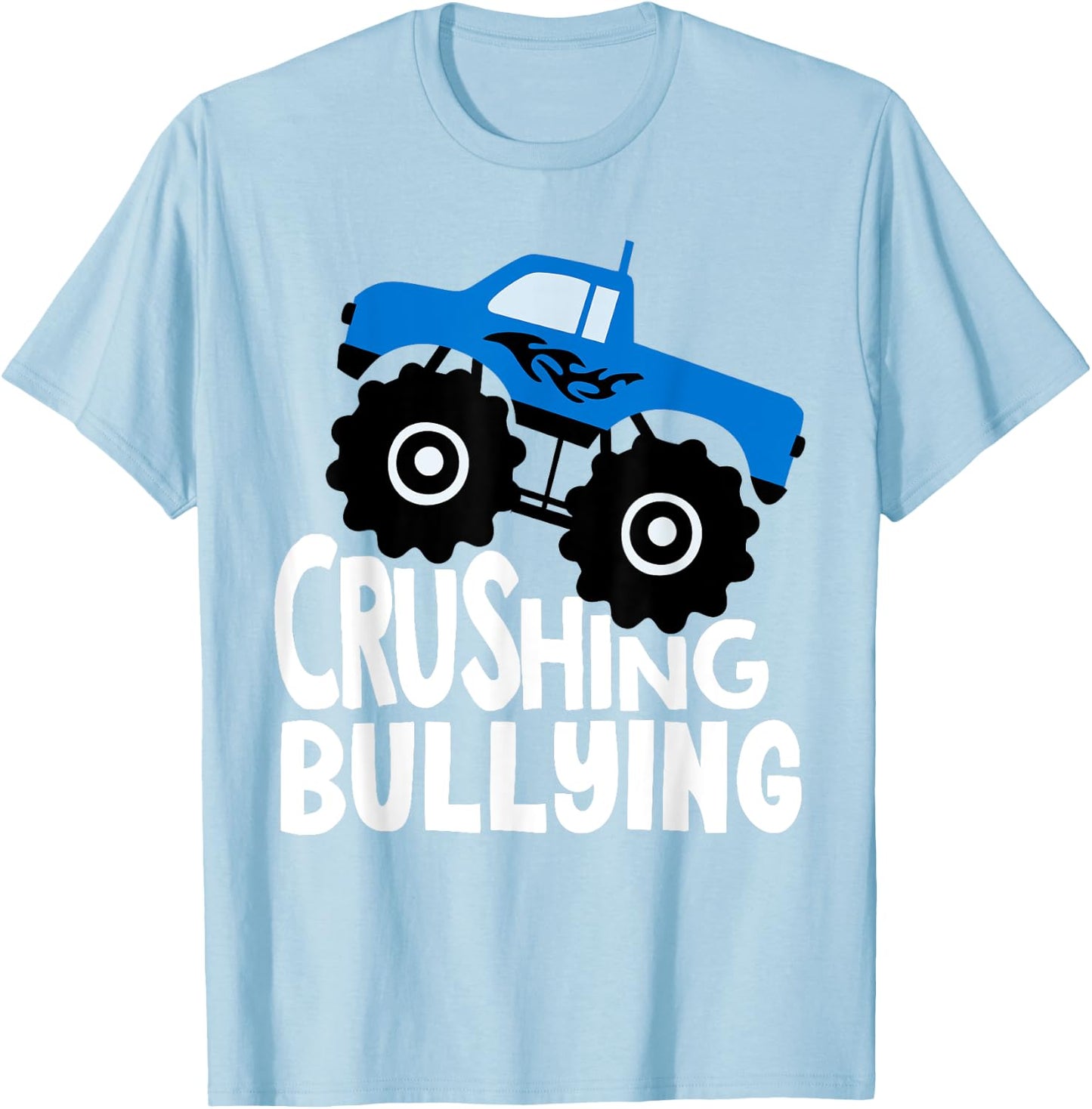 Crushing Bullying Monster Truck Kids Unity Day Orange 2023 T-Shirt - T-Shirt | Light Blue
