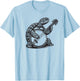 Turtle Playing Banjo Tribal Art Music Festival Zen T-Shirt - T-Shirt | Light Blue