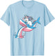 Unicorn Riding Trans Pride Shark Transgender T-Shirt - T-Shirt | Light Blue