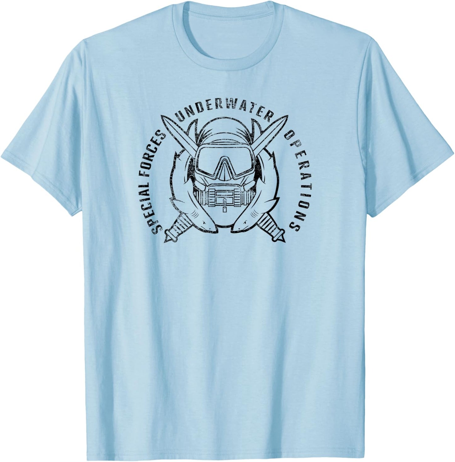 American Marauder: Special Forces Combat Diver T-Shirt - T-Shirt | Light Blue