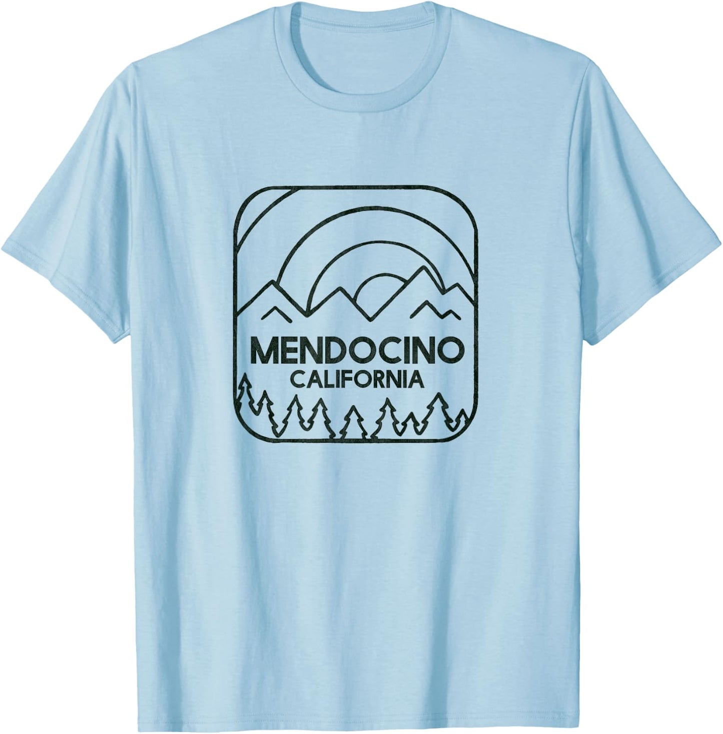 Mendocino California T-Shirt - T-Shirt | Light Blue