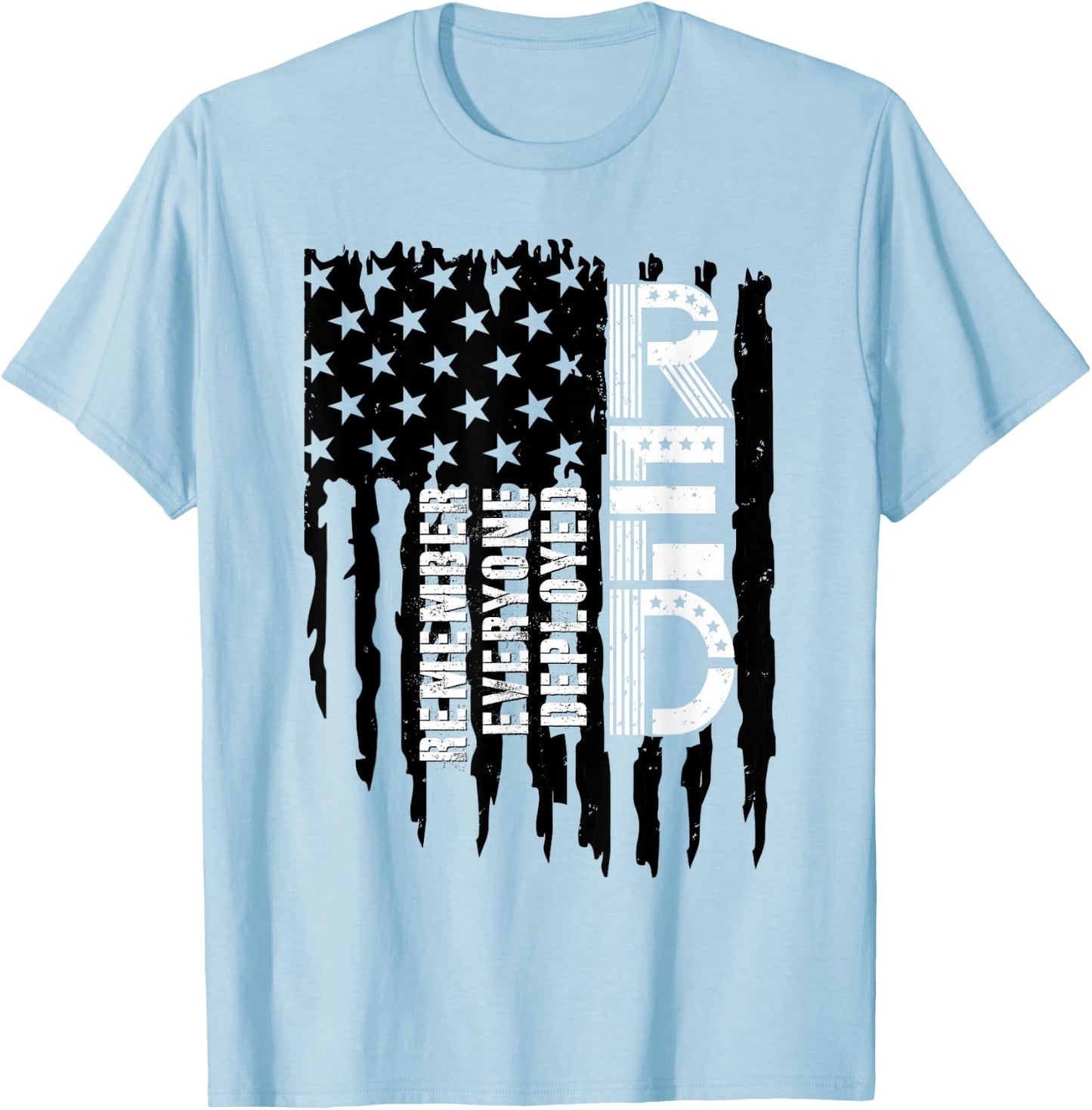 On Friday We Wear Red Friday Military Support troops US Flag T-Shirt - T-Shirt | Light Blue