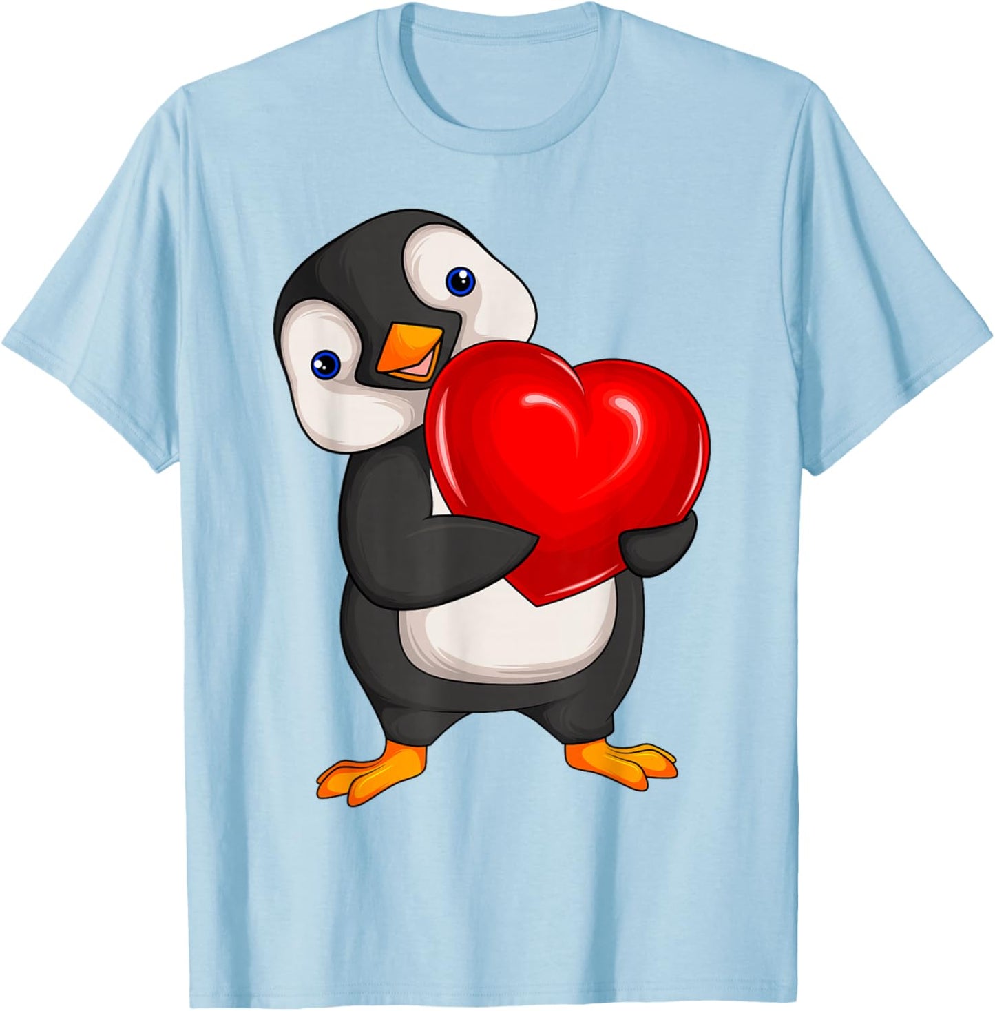Penguin Women's Girls Children Penguin T-Shirt - T-Shirt | Light Blue