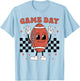 Retro Groovy Game Day American Football Players Fans Outfit T-Shirt - T-Shirt | Light Blue