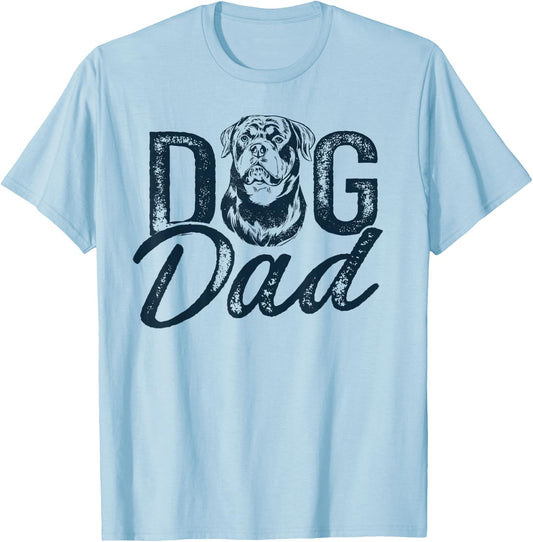 Rottweiler Dog Dad Rottie T-Shirt - T-Shirt | Light Blue