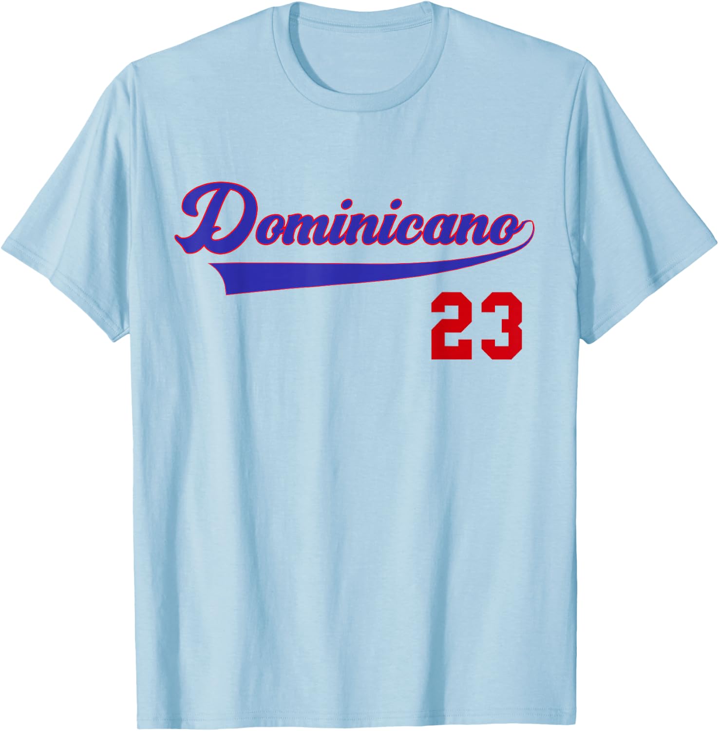Dominicano Flag RD Dominican Republic Baseball Jersey T-Shirt - T-Shirt | Light Blue