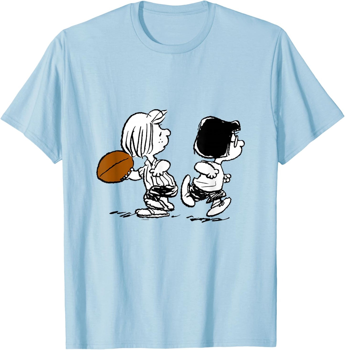 Peanuts - Marcie Patty Football T-Shirt - T-Shirt | Light Blue