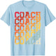 Coach Retro Vintage Sport Soccer Basketball Trainer Coach T-Shirt - T-Shirt | Light Blue