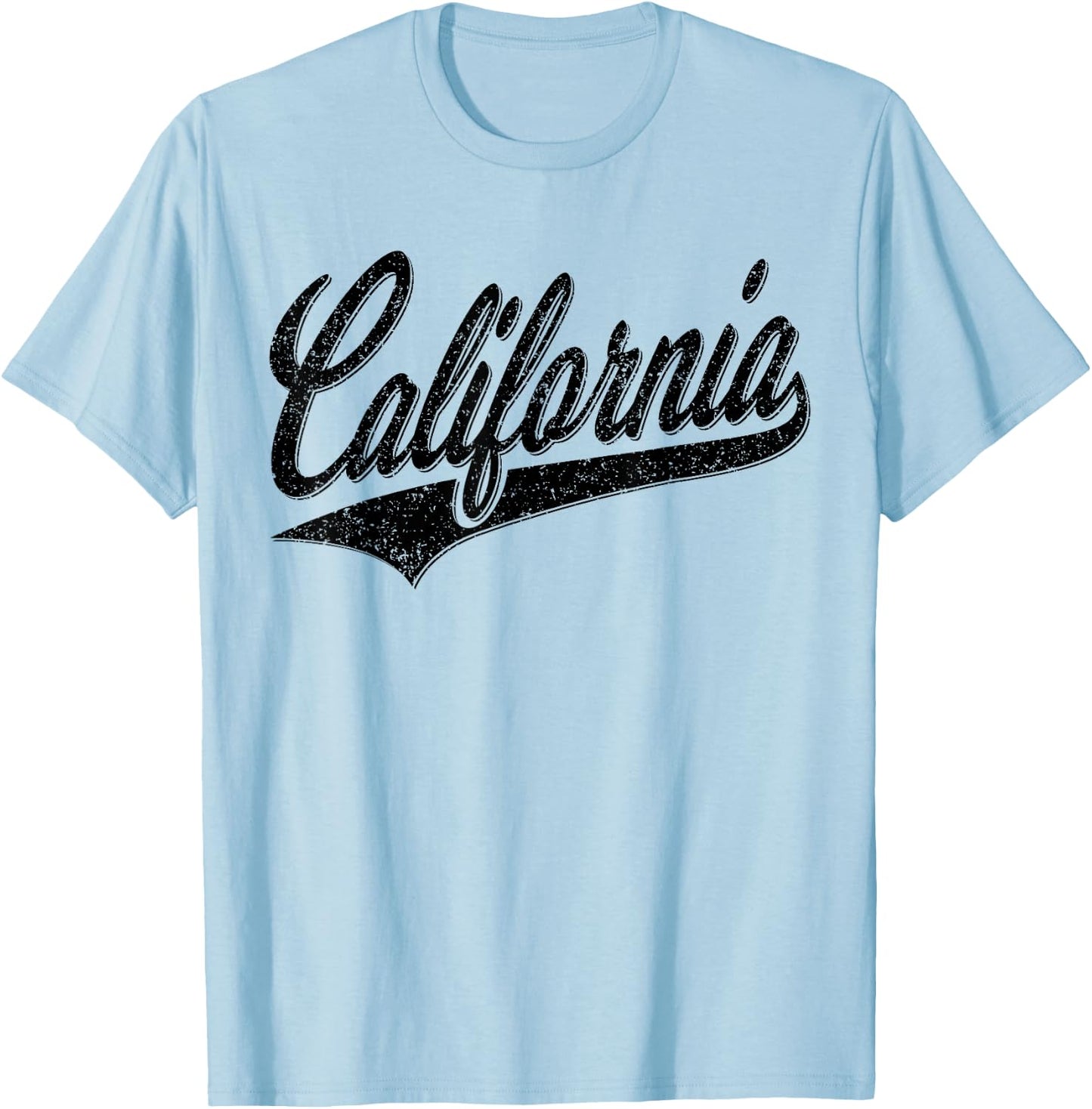 State of California Varsity Script Retro Sport Jersey Style T-Shirt - T-Shirt | Light Blue
