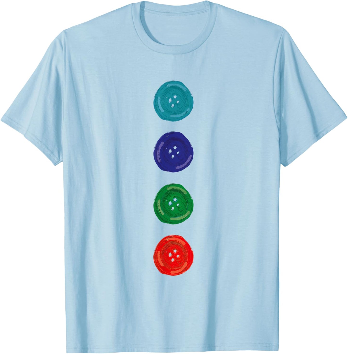 Four Groovy Buttons Blue Cat Funny Halloween Costume Kids T-Shirt - T-Shirt | Light Blue