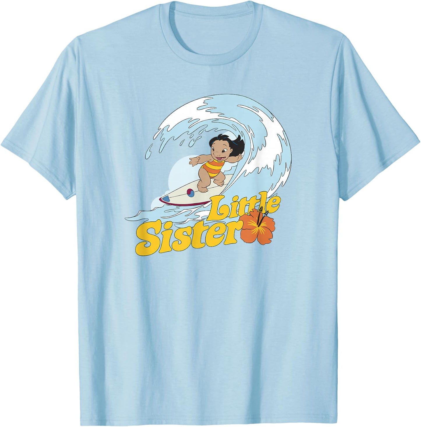 Disney Lilo & Stitch Little Sister Lilo Surfing T-Shirt - T-Shirt | Light Blue