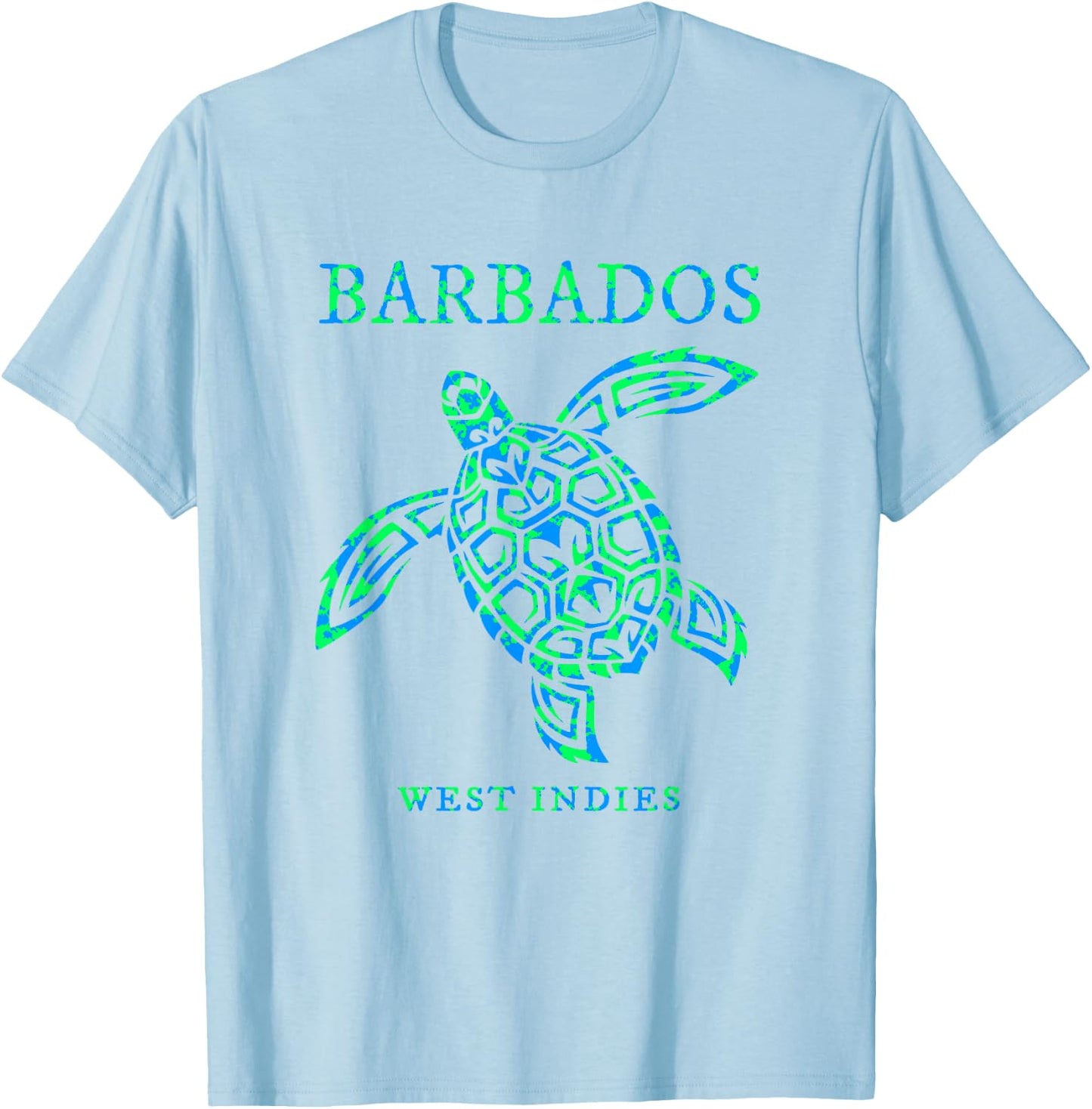 Barbados Sea Turtle Boys Girls Vacation Souvenir T-Shirt - T-Shirt | Light Blue