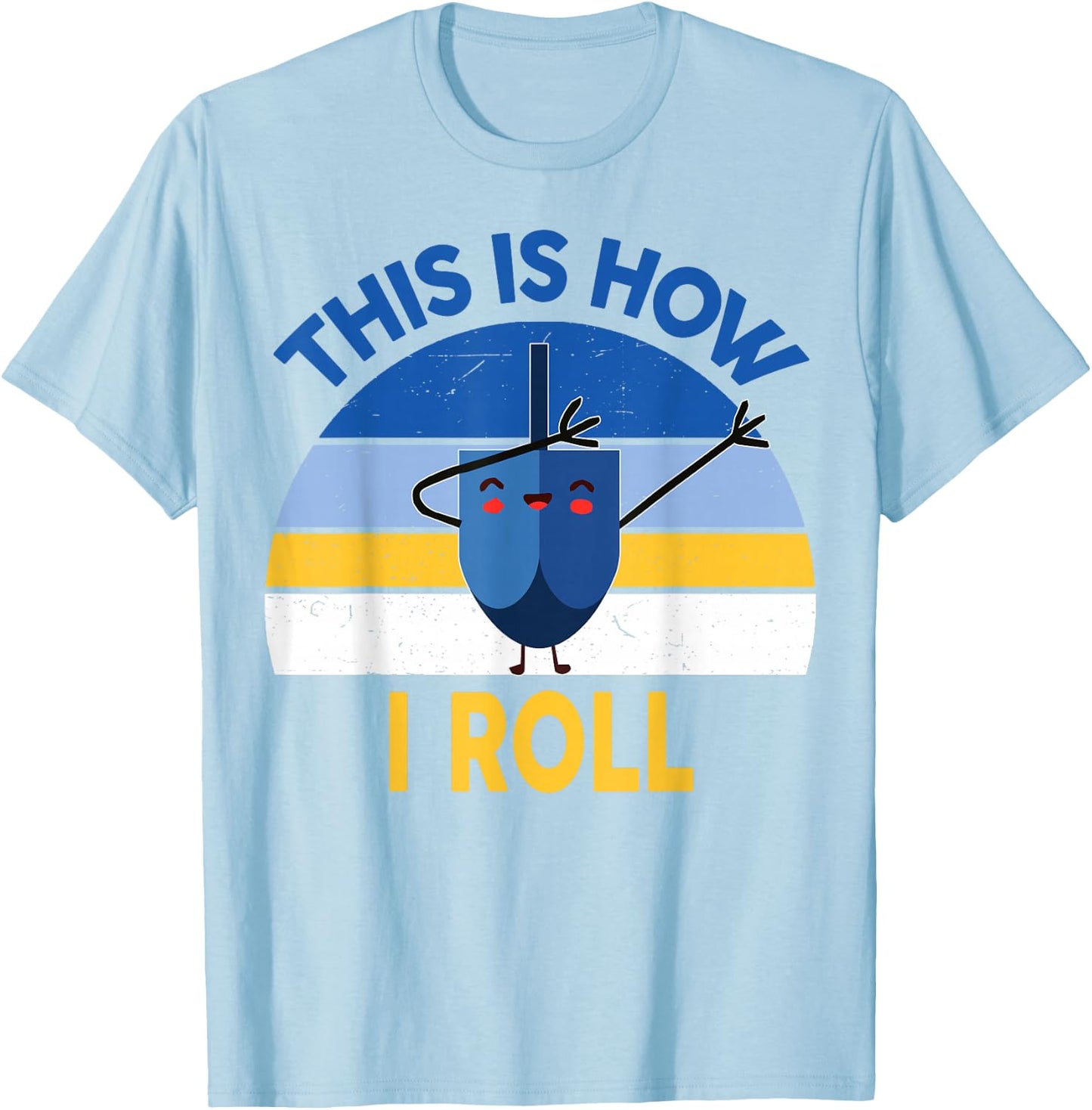 Hanukkah This Is How I Roll Dabbing Kids Toddler Boys Teens T-Shirt - T-Shirt | Light Blue