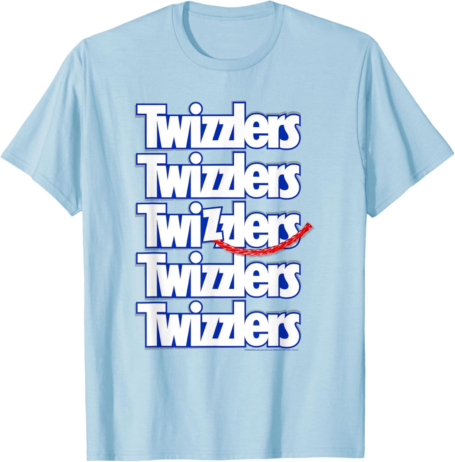 Twizzlers Multi-Title Iconic Official Logo T-Shirt - T-Shirt | Light Blue