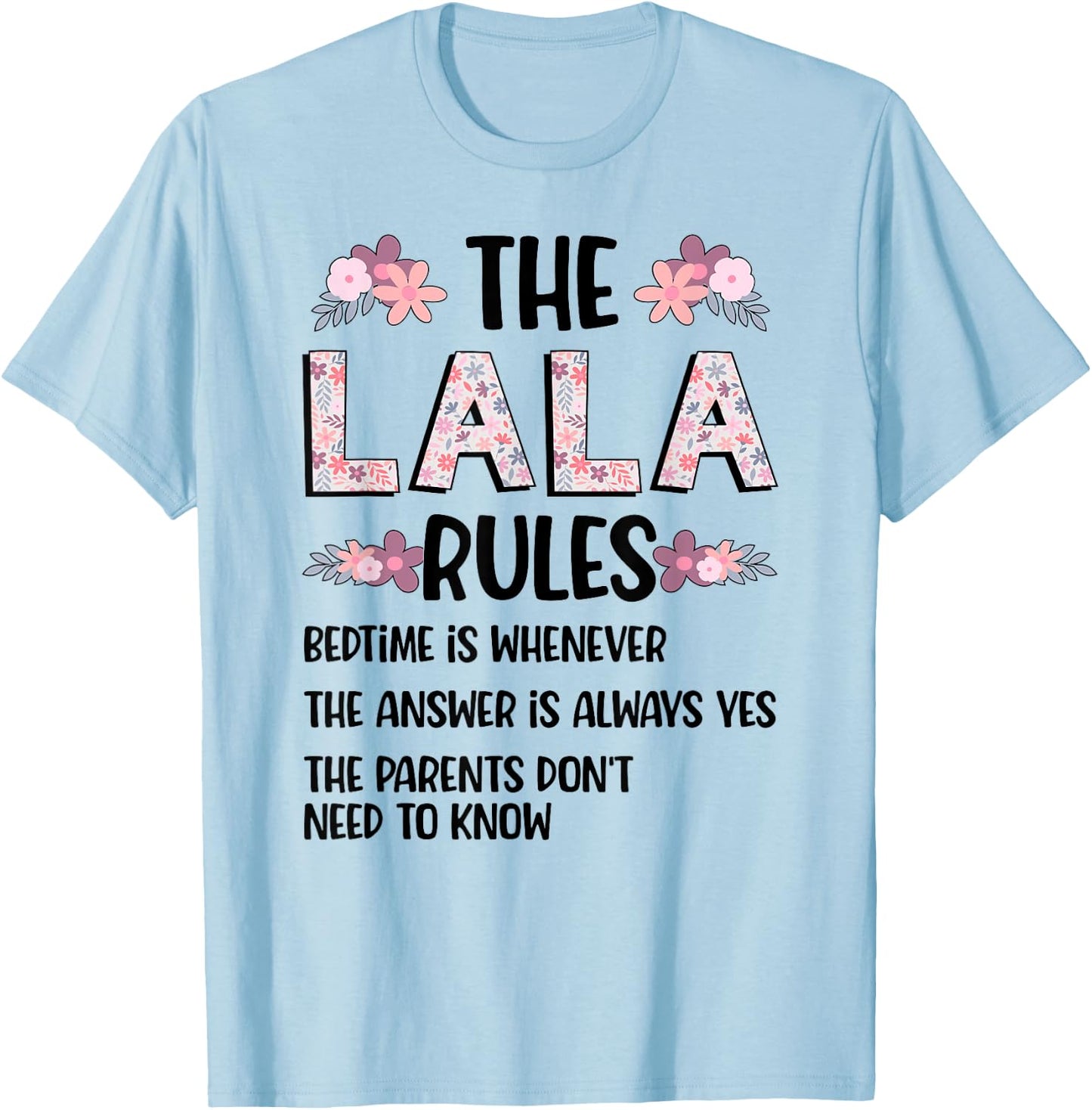 Lala Grandma Rules Lala Grandmother T-Shirt - T-Shirt | Light Blue