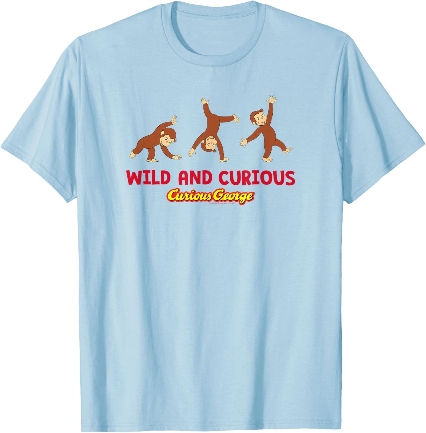 Curious George Wild and Curious Cartwheel T-Shirt - T-Shirt | Light Blue