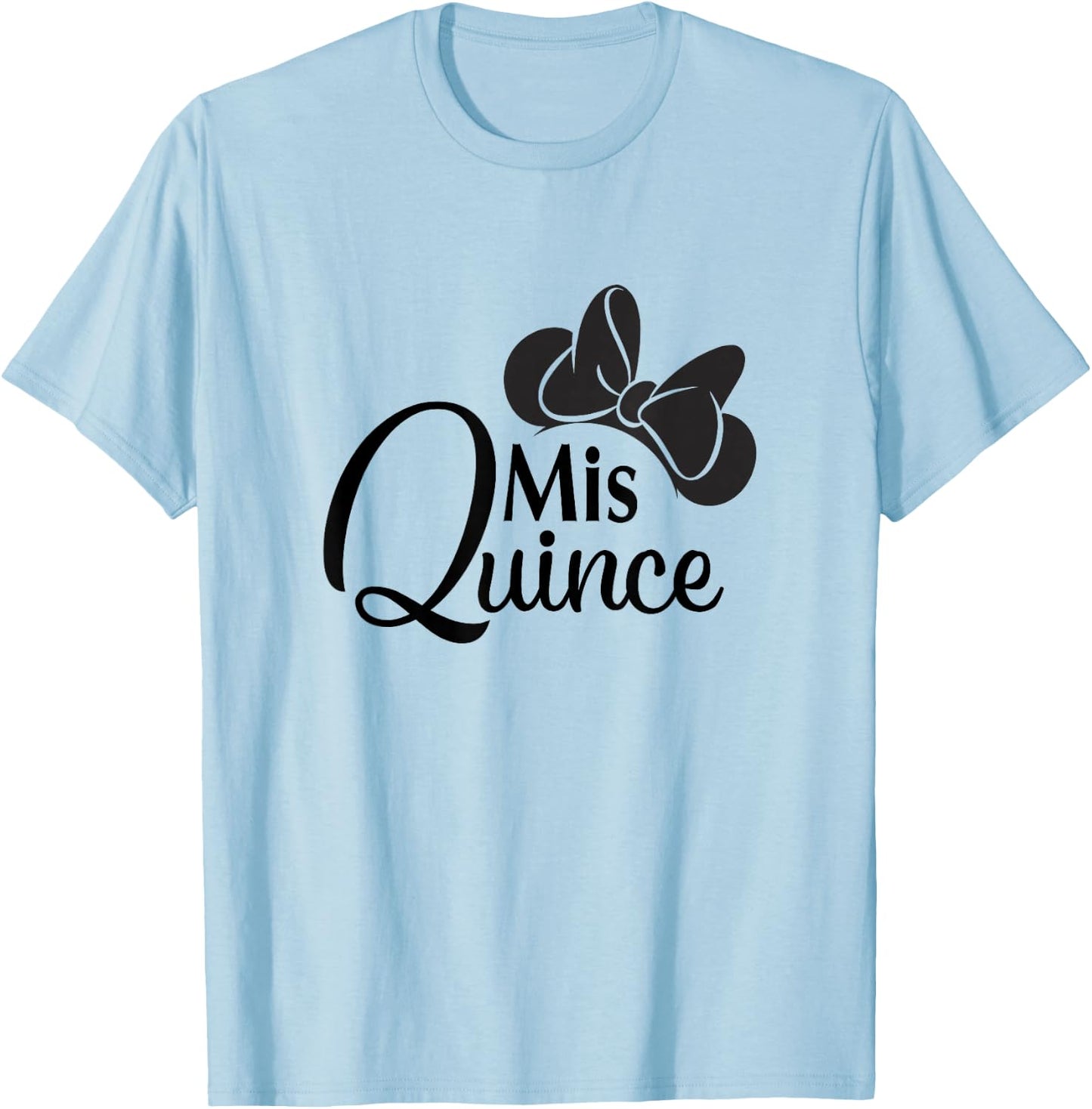 Disney Minnie Mouse Birthday Mis Quince Minnie Silhouette T-Shirt - T-Shirt | Light Blue