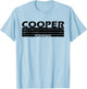 Cooper Surname Limited Edition Retro Vintage Style Sunset T-Shirt - T-Shirt | Light Blue