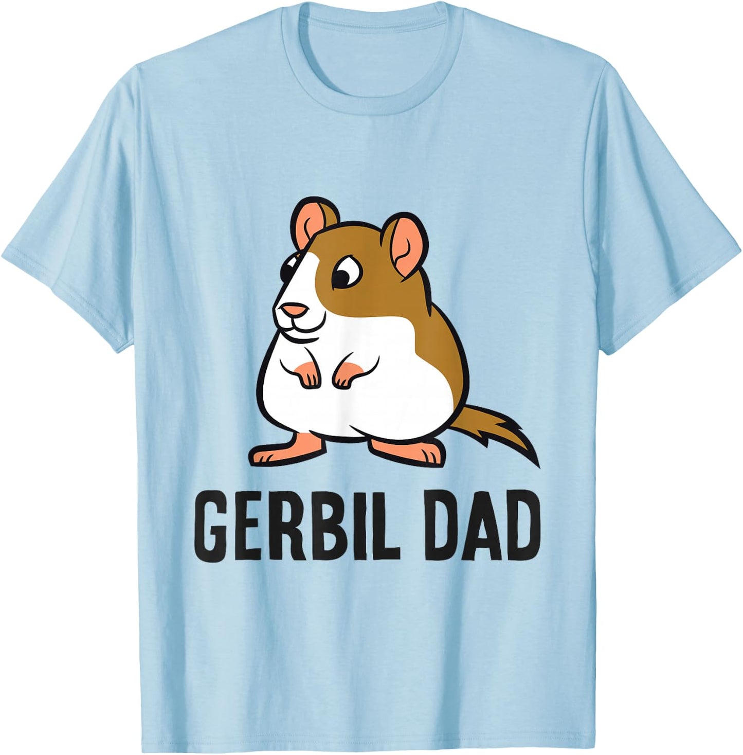 Gerbil Papa Funny Gerbil Dad T-Shirt - T-Shirt | Light Blue