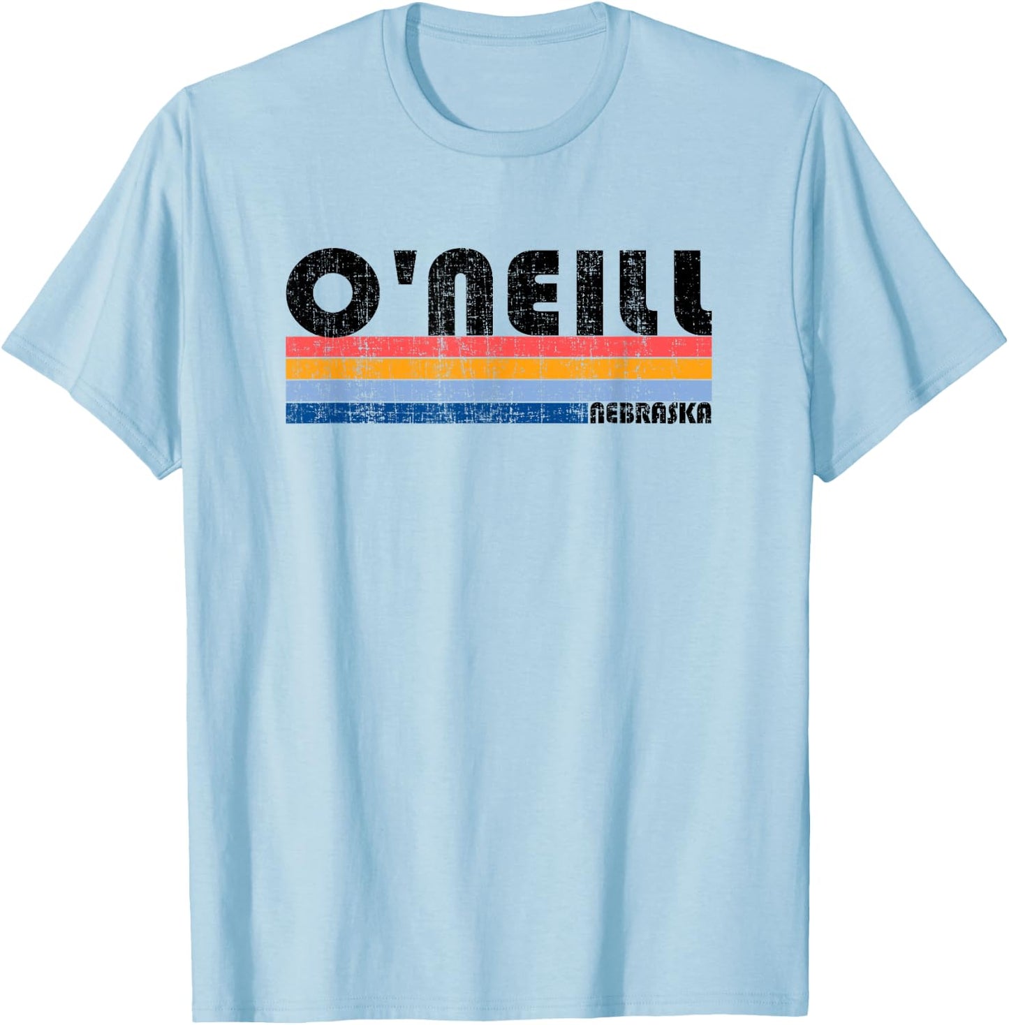 Vintage 70s 80s Style O'Neill, NE T-Shirt - T-Shirt | Light Blue