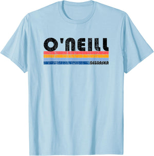 Vintage 70s 80s Style O'Neill, NE T-Shirt - T-Shirt | Light Blue