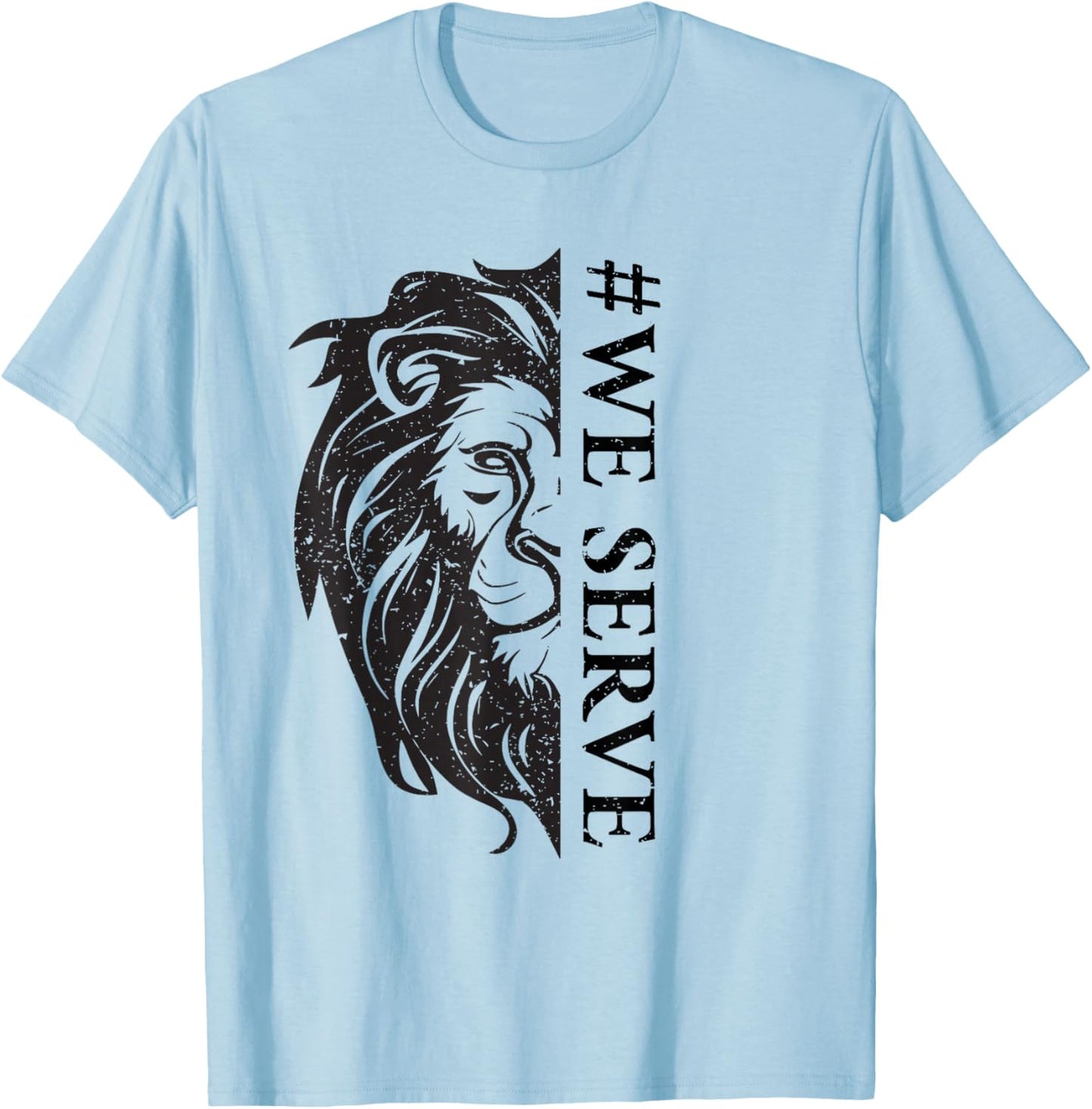 We Serve Lions Vintage Lions Club International T-Shirt - T-Shirt | Light Blue